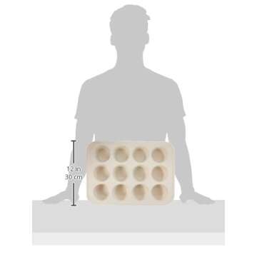 GreenLife 12-Cup Muffin Pan, Healthy Ceramic Nonstick Bakeware, PFOA & PFAS-Free Cupcake Sheet, Durable Baking Tray, Versatile Kitchen Essentials, Easy Clean Muffin Mold, Nonstick Baking Pan, Pink