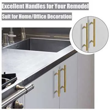Probrico Gold Kitchen Cabinet Handles for Stylish Homes