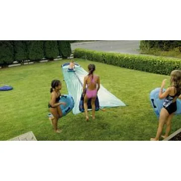 TEAM MAGNUS 31ft Slip and Slide Water Slide with 500 CL Inflatable Crash Pad, Adjustable Sprinkler for Kids – Slip n Slide for Adults & Kids (372" L x 63" W x 10" H)