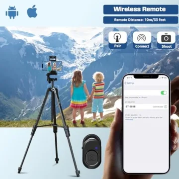 Lusweimi 72-Inch Tripod for Phone and Tablet Photography