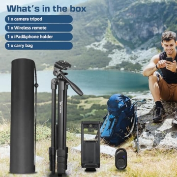 Lusweimi 72-Inch Tripod for Phone and Tablet Photography