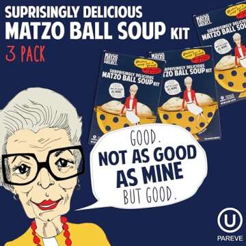 The Matzo Project Matzo Ball Soup Mix Kit, Natural, Vegetarian, No MSG, Nut Free, 3-Pack, 4.5oz Boxe...