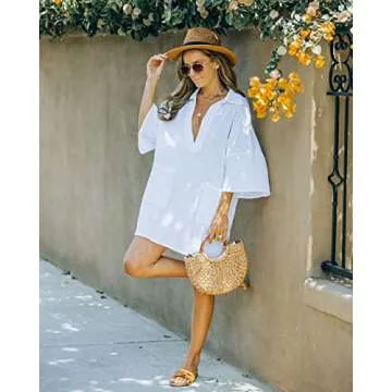 Stylish AI'MAGE Women Swimsuit Cover Up Dress for Summer