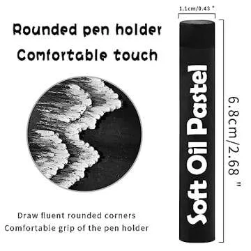 Mifuner Soft Oil Pastels Set (12 Sticks,2 Colors),Colors Heavy Oil Pastels Vibrant and Creamy,Pastel...