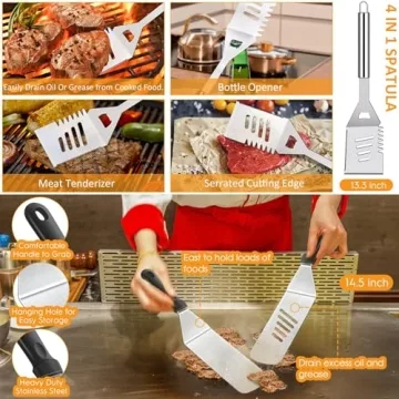 136 PCS Griddle Accessory Set for BBQ Lovers and Campers