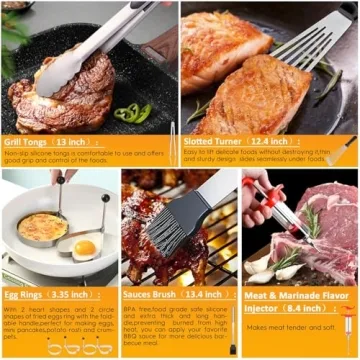 136 PCS Griddle Accessory Set for BBQ Lovers and Campers
