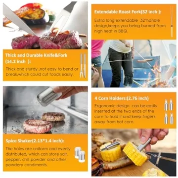 136 PCS Griddle Accessory Set for BBQ Lovers and Campers