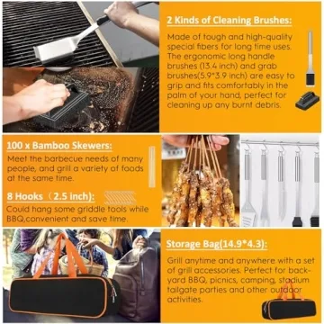 136 PCS Griddle Accessory Set for BBQ Lovers and Campers