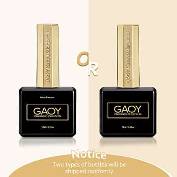 GAOY Gel Top Coat and Base Coat Set for Gel Nail Polish, 13ml 2Pcs No Wipe Clear Foundation for Acrylic Nails Poly Gel Nail Art DIY Manicure and Pedicure at Home