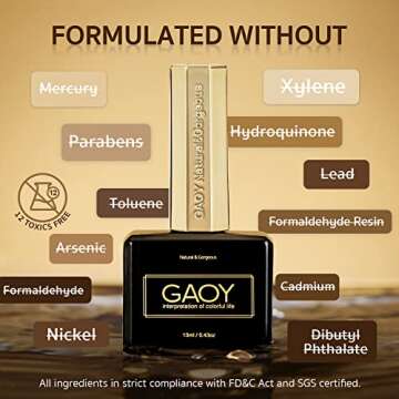 GAOY Gel Top Coat and Base Coat Set for Gel Nail Polish, 13ml 2Pcs No Wipe Clear Foundation for Acrylic Nails Poly Gel Nail Art DIY Manicure and Pedicure at Home