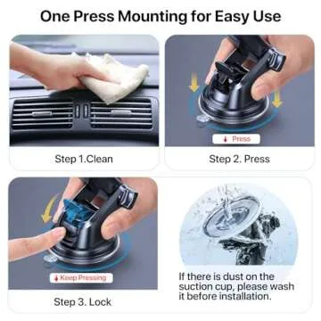 Miracase 3-in-1 Cell Phone Holder for Car, Universal Car Phone Holder Mount for Car Dashboard Air Vent Windshield Compatible with iPhone15 14 13 12 11 Pro Max Xs XR X, Galaxy