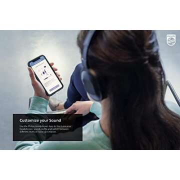 Philips Active Noise Cancelling Bluetooth Headphones H6506 - Folding, Lightweight, 30h Playtime, Multipoint Connection, Deep Bass - For Home/Office
