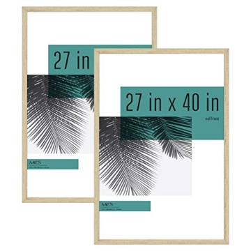 MCS Studio Gallery 27x40 Poster Frame Natural Woodgrain - Large Picture Frame for Photos, Posters & ...