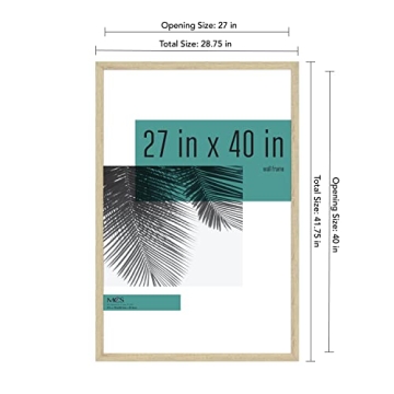MCS Studio Gallery 27x40 Poster Frame Natural Woodgrain