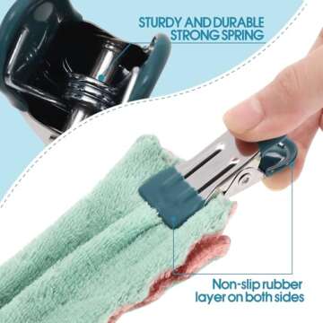 Clothes Pins Heavy Duty 30 Pack, 2.17 Inch Metal Chip Clips, Clothespins for Photo Drying Clotheslin...