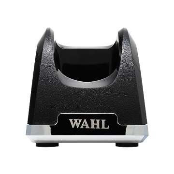 Wahl Professional - Cordless Designer Clipper #8591-90 Minute Run Time - Includes Weighted Cordless Clipper Charging Stand #3801 - for Professional Barbers and Stylists