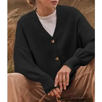 Buy ZESICA Women's Cozy Oversized Cardigan in Black - Stylish Warmth!