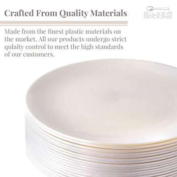 Elegant Disposable Plastic Salad Plates for Parties - 10 PC