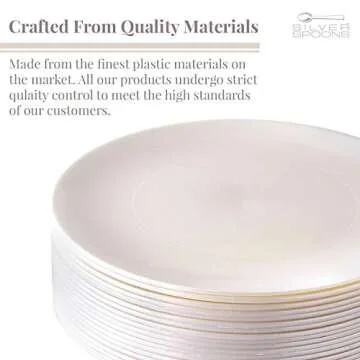 Elegant Disposable Plastic Salad Plates for Parties - 10 PC