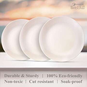 Elegant Disposable Plastic Salad Plates for Parties - 10 PC