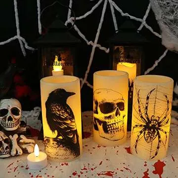DRomance Halloween Flameless Flickering Candles for Safety
