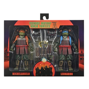 NECA TMNT Leonardo & Michelangelo 1:7 Scale Action Figures