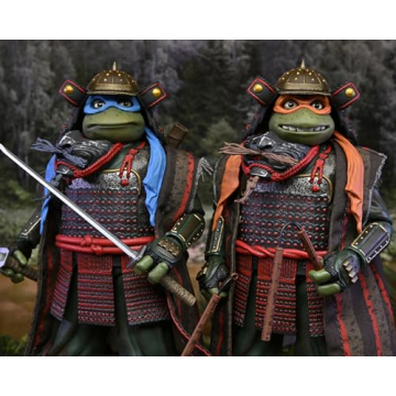 NECA TMNT Leonardo & Michelangelo 1:7 Scale Action Figures