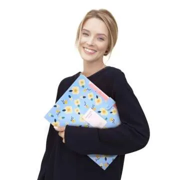 SKYDUE Floral Accordion File Folder Organizer for Documents