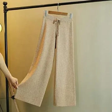 Flyinskyfun Women's Cashmere Pants Loungewear in Khaki