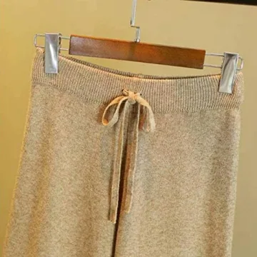 Flyinskyfun Women's Cashmere Pants Loungewear in Khaki
