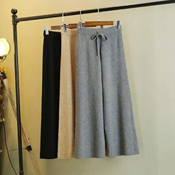 Flyinskyfun Women's Cashmere Pants Loungewear in Khaki