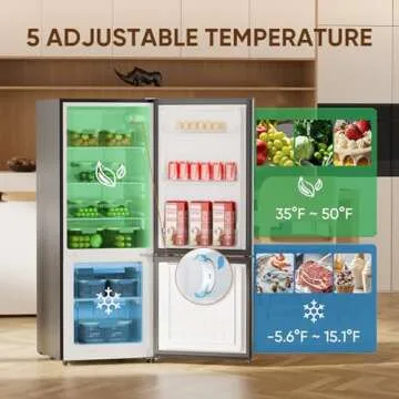 Upstreman 7.1 Cu.Ft Energy-Efficient Refrigerator for Kitchen