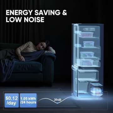 Upstreman 7.1 Cu.Ft Energy-Efficient Refrigerator for Kitchen