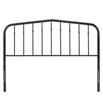 Modway Lennon Modern Farmhouse Metal King Headboard in Black