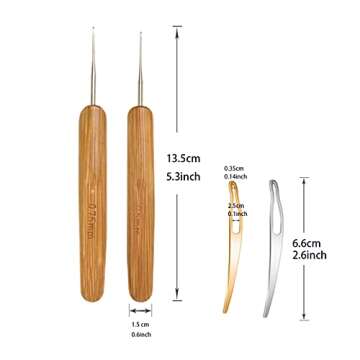 9 Pcs Crochet Needle Set for Dreadlocks and Crafts