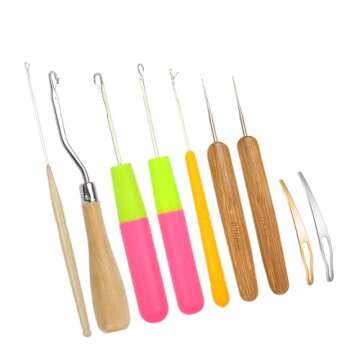 9 Pcs Crochet Needle Set for Dreadlocks and Crafts