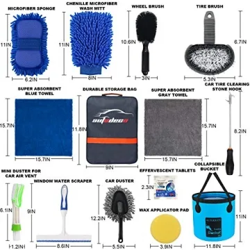 AUTODECO 22Pcs Car Wash Cleaning Kit for Ultimate Detailing