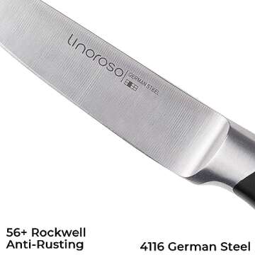linoroso Paring Knife 3.5 inch Small Kitchen Knife with Elegant Gift Box, Sharp Forged German Carbon...