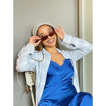 VANLINKER 90s Retro Polarized Oval Sunglasses Pack