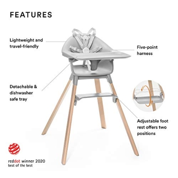 Stokke Clikk High Chair - Ergonomic, Lightweight & Durable