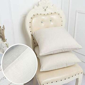 RUOAR Set of 4 Throw Pillow Covers Square Linen Farmhouse Style Decorative,Home Decor Design Set Cushion Covers Pillowcases with Hidden Zipper for Sofa Bedroom 18''x18'' Farm-Blessed-Arrow-Cow