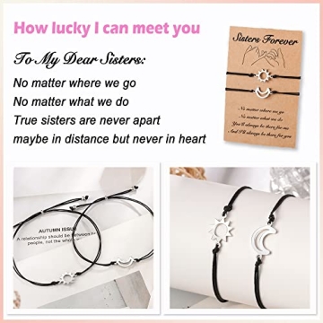 Sister Bracelets - Matching Sun Moon Jewelry Gifts