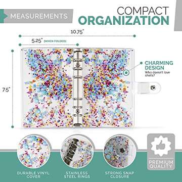 Saveyon Sea Shell Money Organizer for Budgeting, Cash Budget Binder with Cash Envelopes, Money Binder & Envelopes for Budgeting, Stylish Budgeting Solution for Organizing Personal Finances