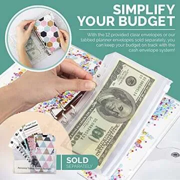 Saveyon Sea Shell Money Organizer for Budgeting, Cash Budget Binder with Cash Envelopes, Money Binder & Envelopes for Budgeting, Stylish Budgeting Solution for Organizing Personal Finances