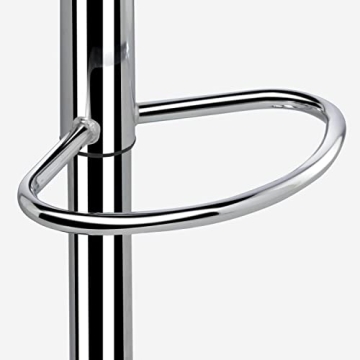 Yaheetech Adjustable Swivel Bar Stools Set of 2 White PU Leather