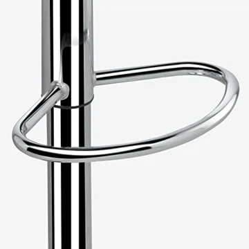 Yaheetech Adjustable Swivel Bar Stools Set of 2 White PU Leather