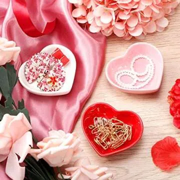 Heart-Shaped Ceramic Bowls - 9 Piece Set for All Occasions