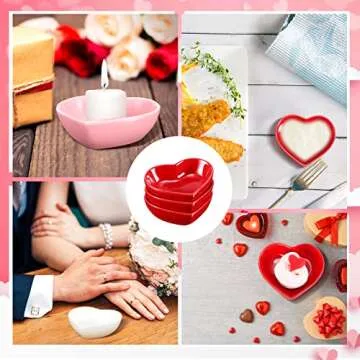 Heart-Shaped Ceramic Bowls - 9 Piece Set for All Occasions