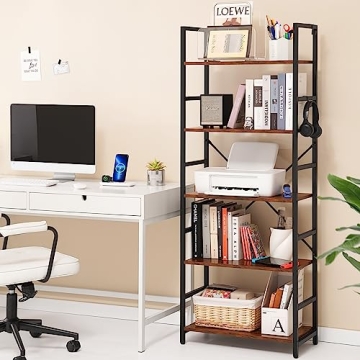 Stylish Yoobure 5 Tier Bookshelf for Home Storage Solutions