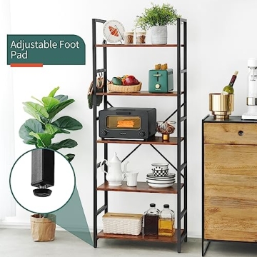 Stylish Yoobure 5 Tier Bookshelf for Home Storage Solutions